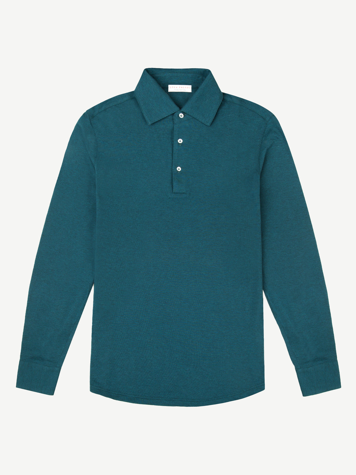 Luca Faloni Cotton Piqué Brera Polo Shirt - Forest Green - view 5