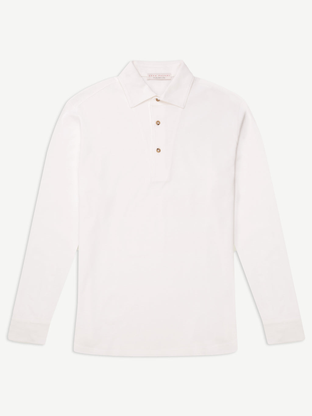 Luca Faloni Cotton Piqué Brera Polo Shirt - White - view 5