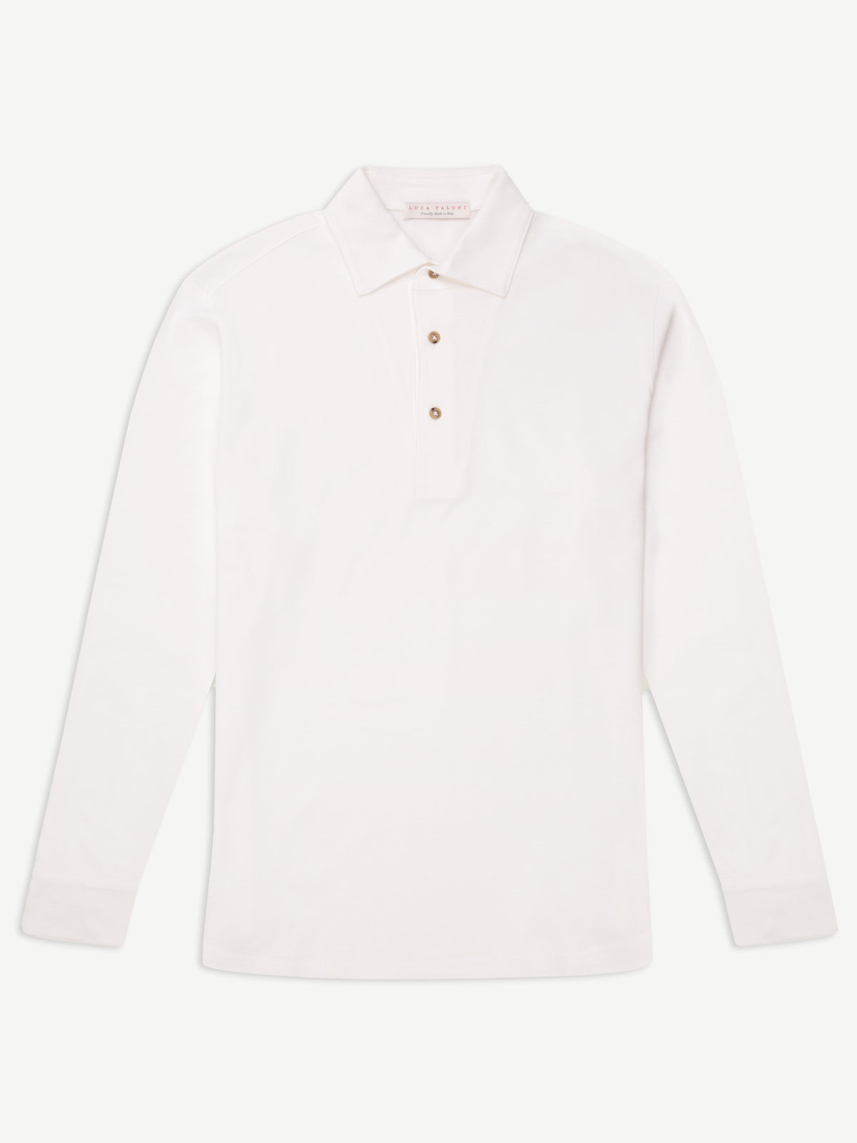 Luca Faloni Cotton Piqué Brera Polo Shirt - White - view 5
