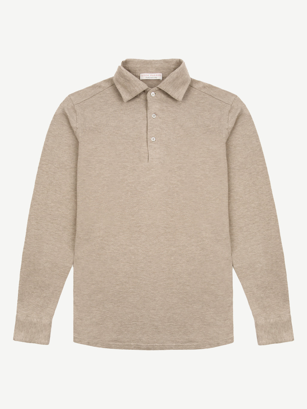 Luca Faloni Cotton Piqué Brera Polo Shirt - Oatmeal - view 5