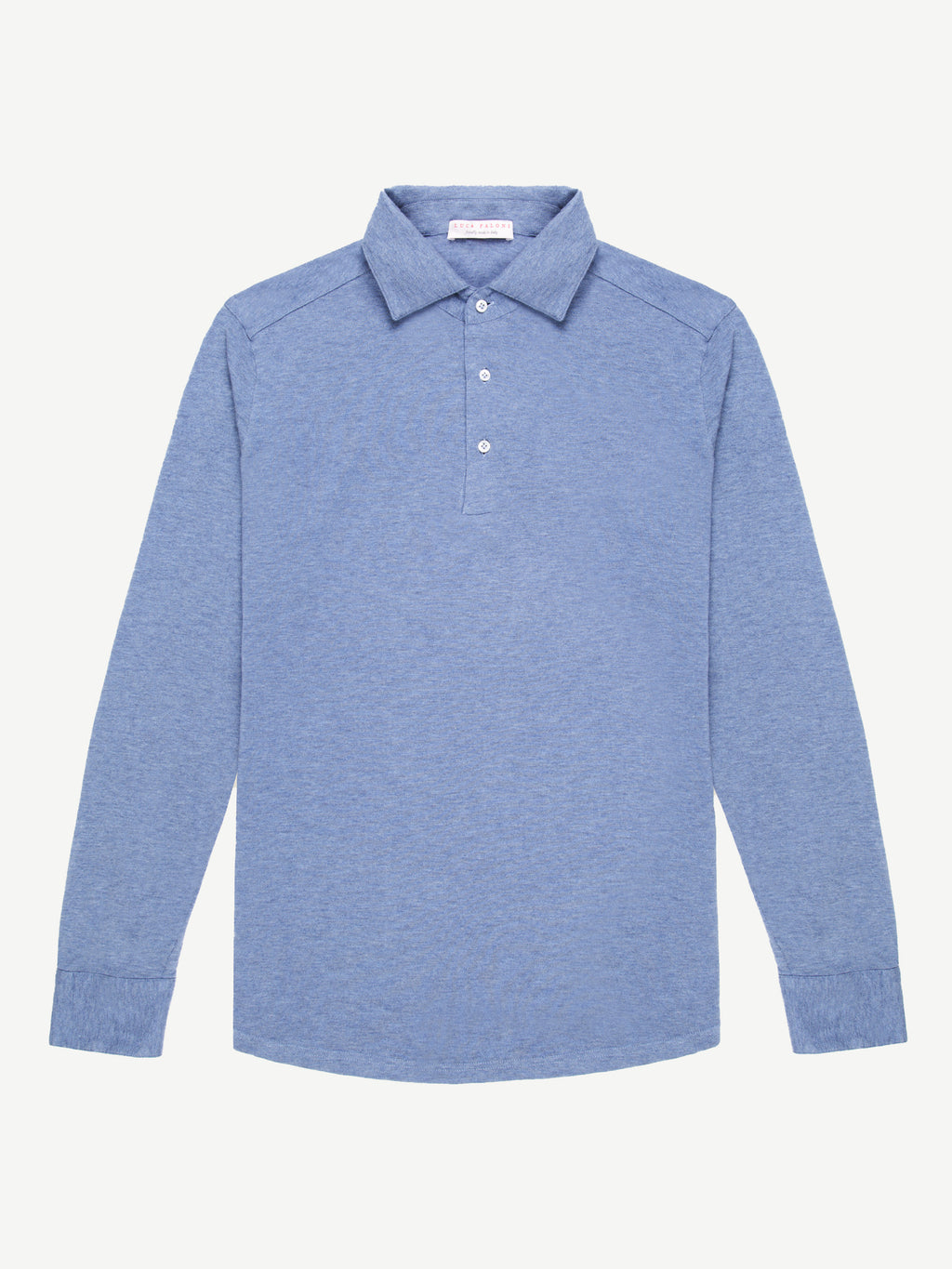 Luca Faloni Cotton Piqué Brera Polo Shirt - Light Blue - view 5