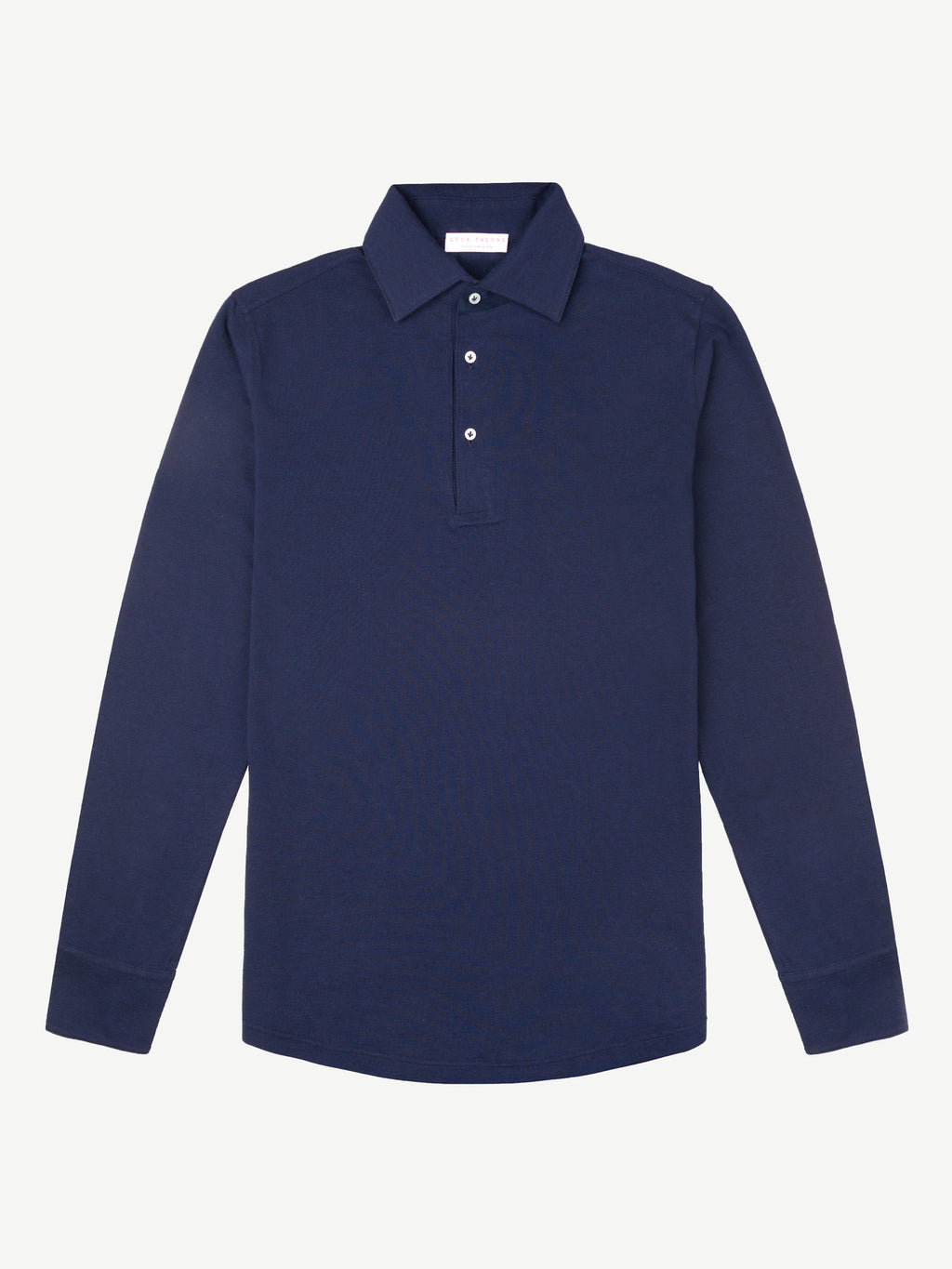 Luca Faloni Cotton Piqué Brera Polo Shirt - Navy Blue - view 5