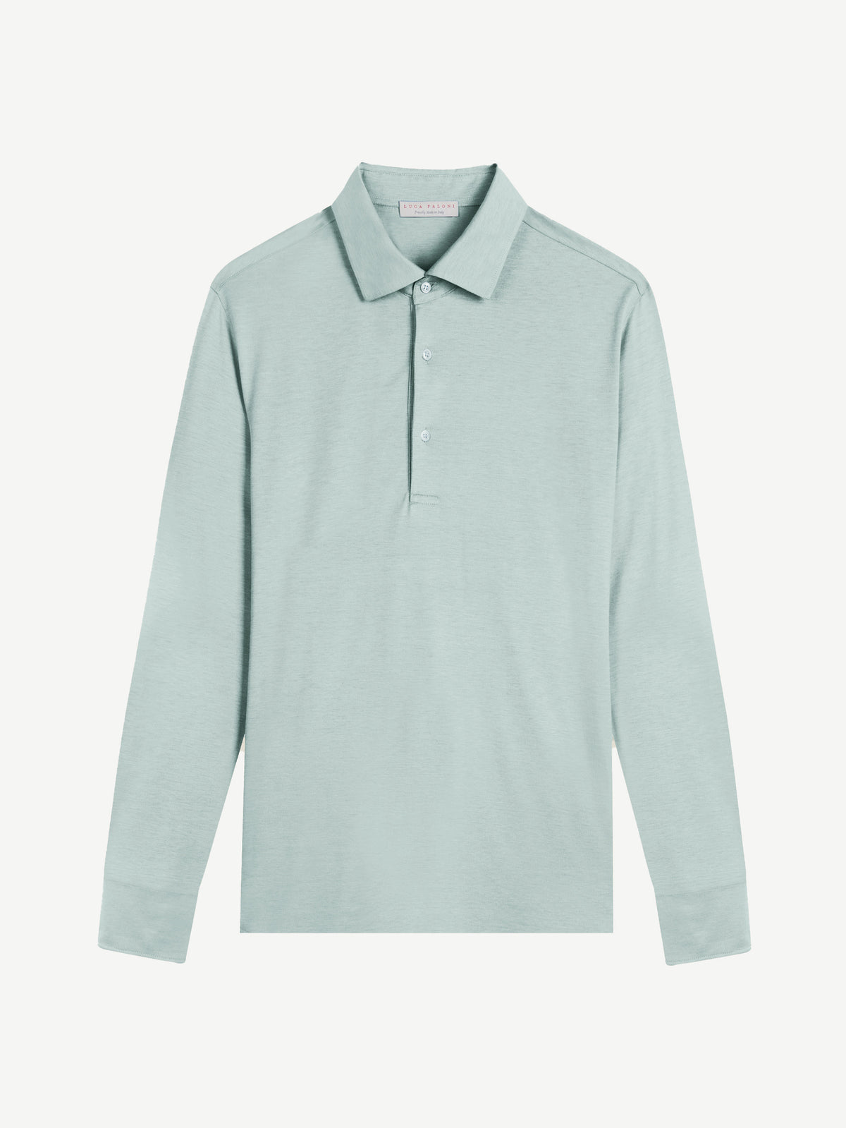 Luca Faloni Silk-Cotton Amalfi Polo Shirt - Marine Green - view 5