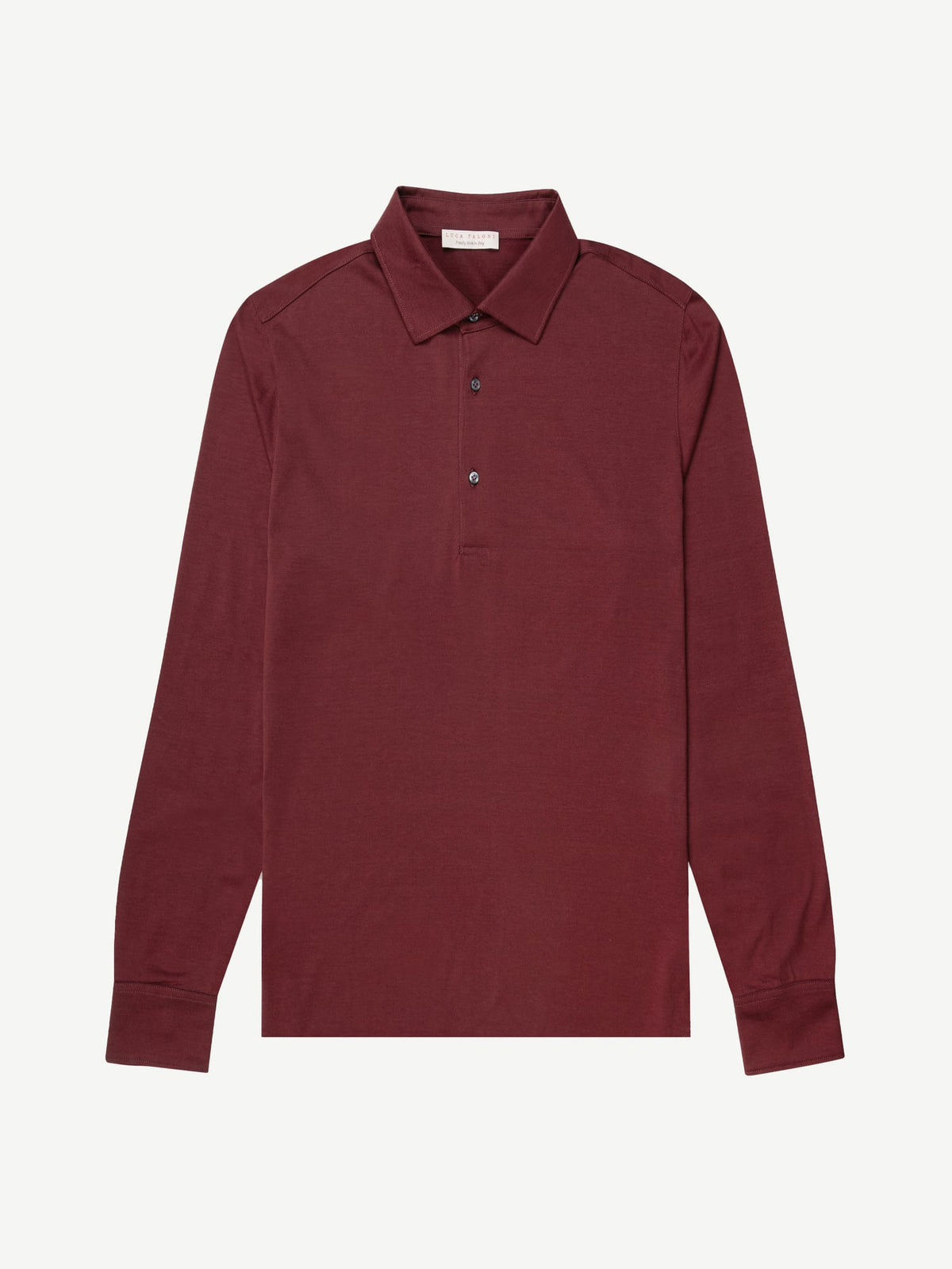 Luca Faloni Silk-Cotton Amalfi Polo Shirt - Lava Red - view 5