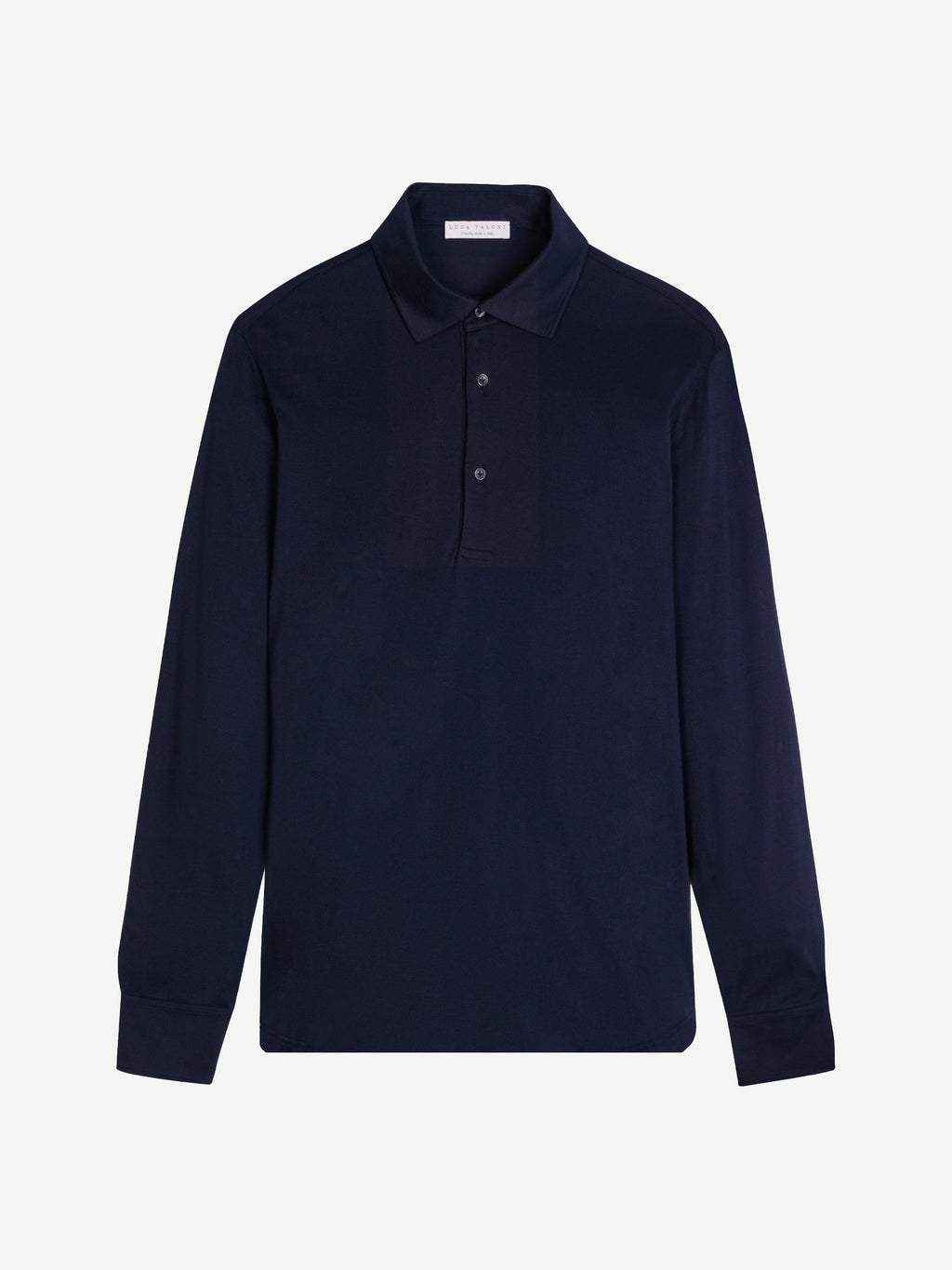 Luca Faloni Silk-Cotton Amalfi Polo Shirt - Midnight Blue - view 5