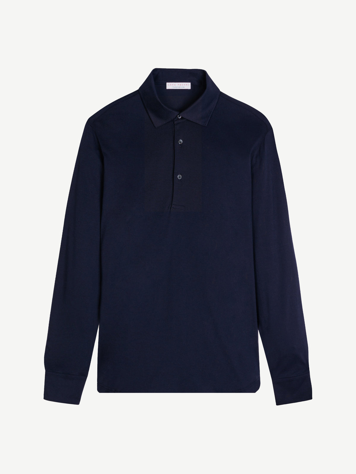 Luca Faloni Silk-Cotton Amalfi Polo Shirt - Midnight Blue - view 5