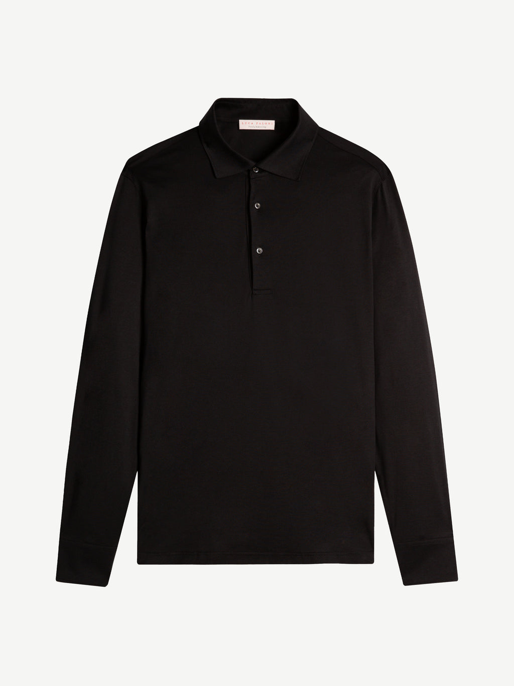 Luca Faloni Silk-Cotton Amalfi Polo Shirt - Black - view 5