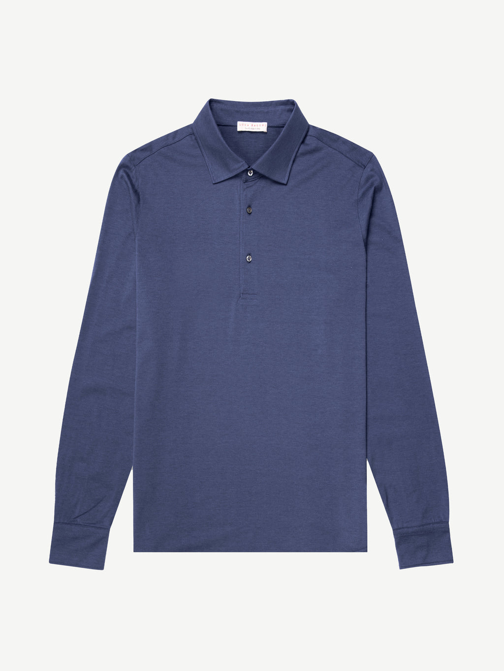 Luca Faloni Silk-Cotton Amalfi Polo Shirt - Ocean Blue - view 5