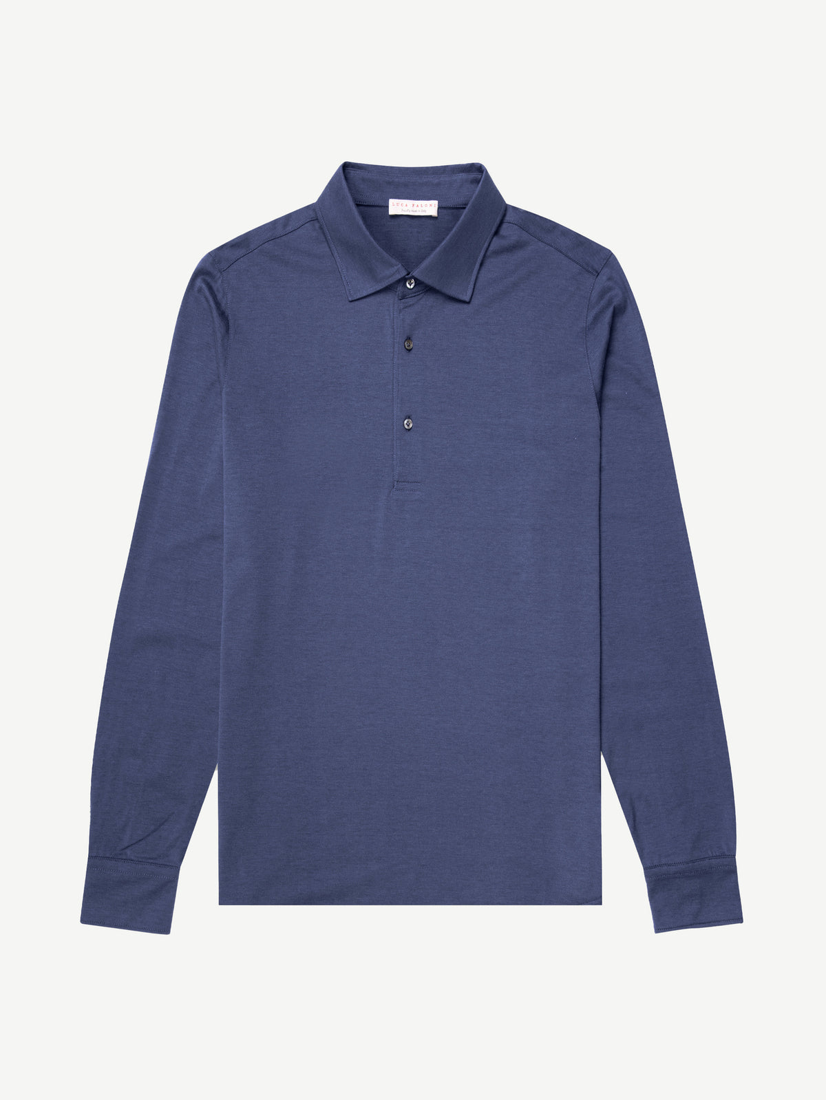 Luca Faloni Silk-Cotton Amalfi Polo Shirt - Ocean Blue - view 5