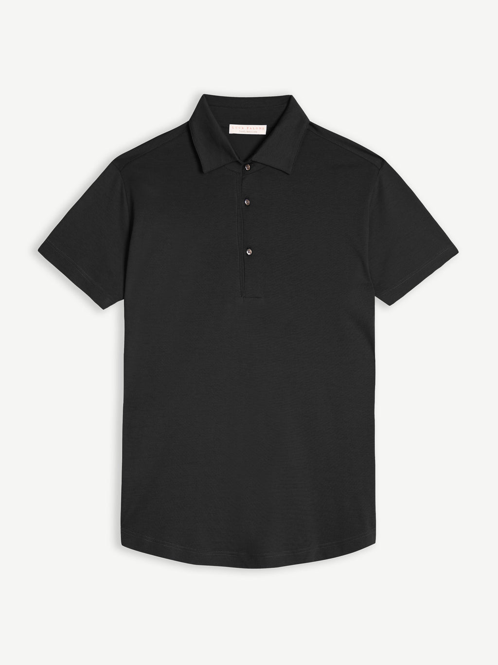Luca Faloni Silk-Cotton Polo - Black - view 5
