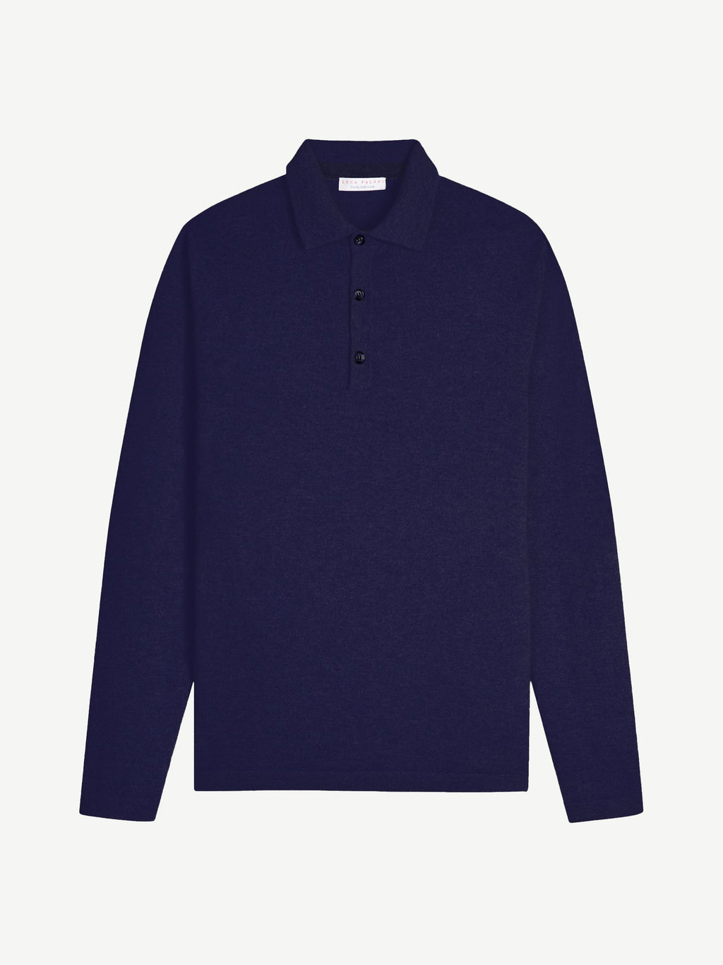Luca Faloni 2-Ply Cashmere Polo Sweater - Midnight Blue - view 4