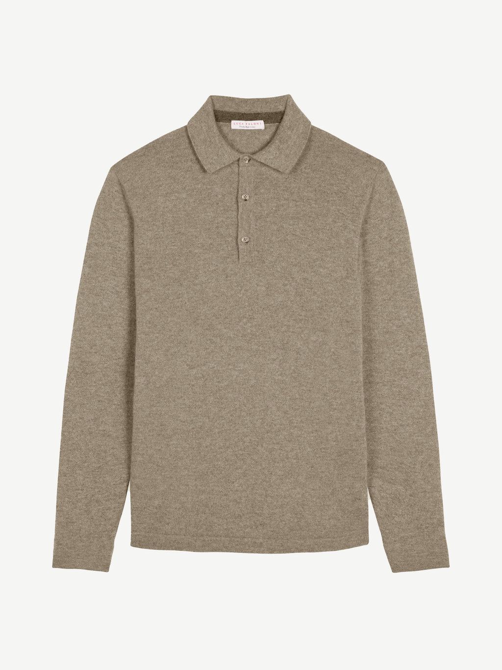 Luca Faloni 2-Ply Cashmere Polo Sweater - Nocciola Brown - view 4