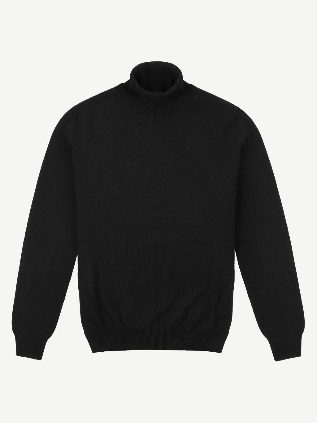 Luca Faloni 2-Ply Cashmere Roll Neck - Black - view 4