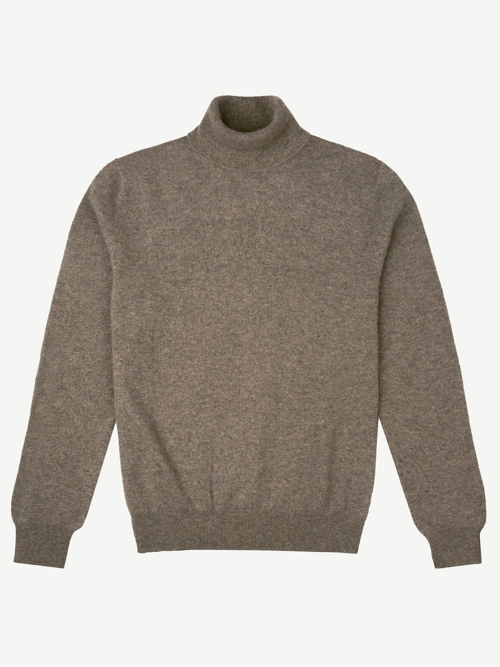 Luca Faloni 2-Ply Cashmere Roll Neck - Nocciola Brown - view 4