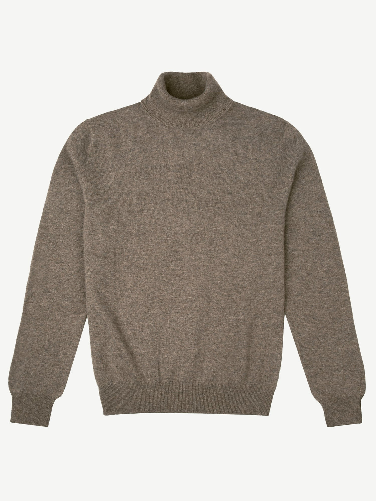 Luca Faloni 2-Ply Cashmere Roll Neck - Nocciola Brown - view 4
