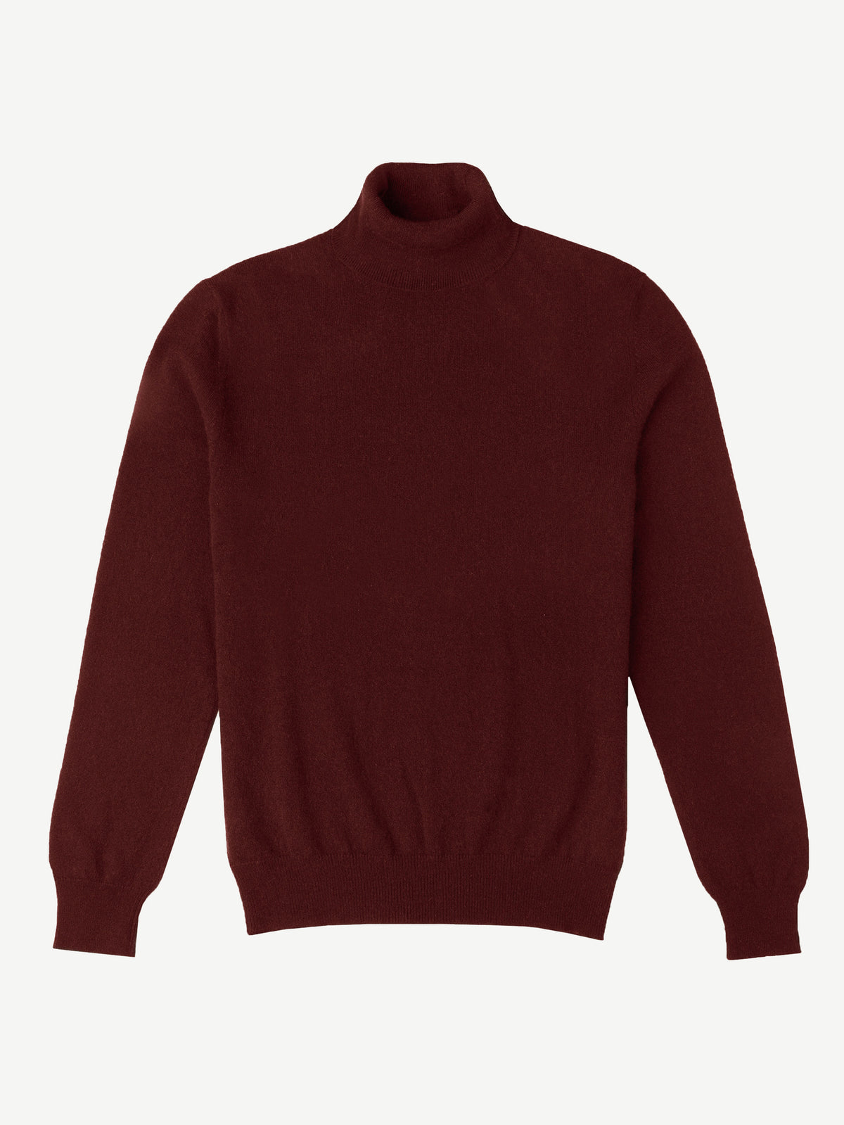 Luca Faloni 2-Ply Cashmere Roll Neck - Lava Red - view 4