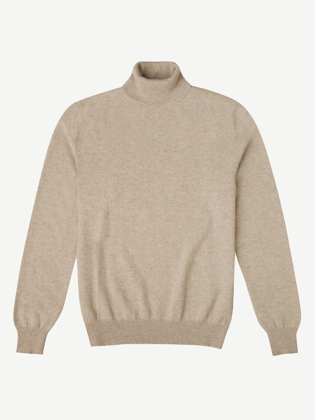 Luca Faloni 2-Ply Cashmere Roll Neck - Camel Beige - view 4