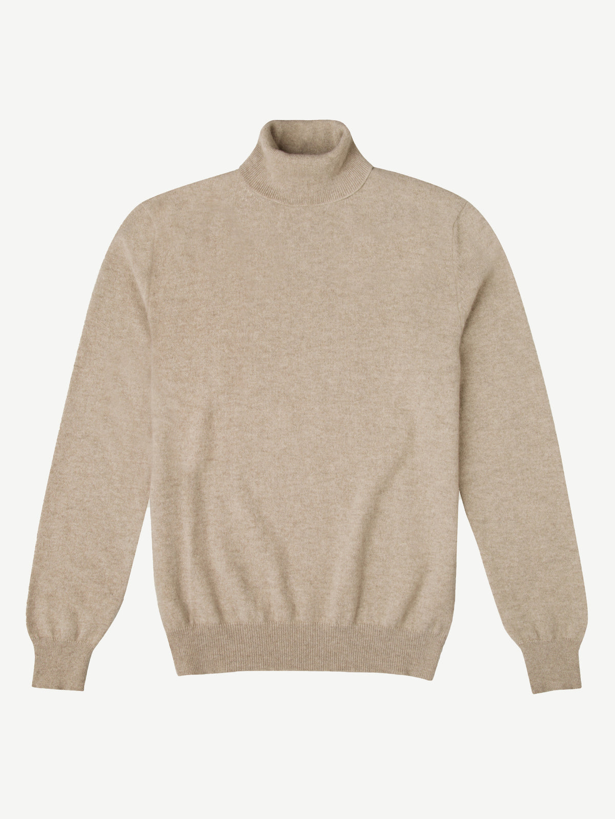 Luca Faloni 2-Ply Cashmere Roll Neck - Camel Beige - view 4
