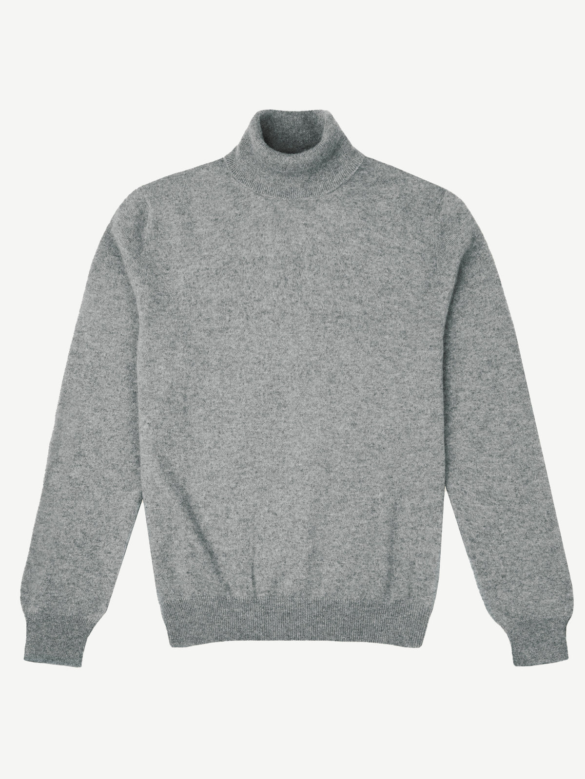 Luca Faloni 2-Ply Cashmere Roll Neck - Dolomiti Grey - view 4