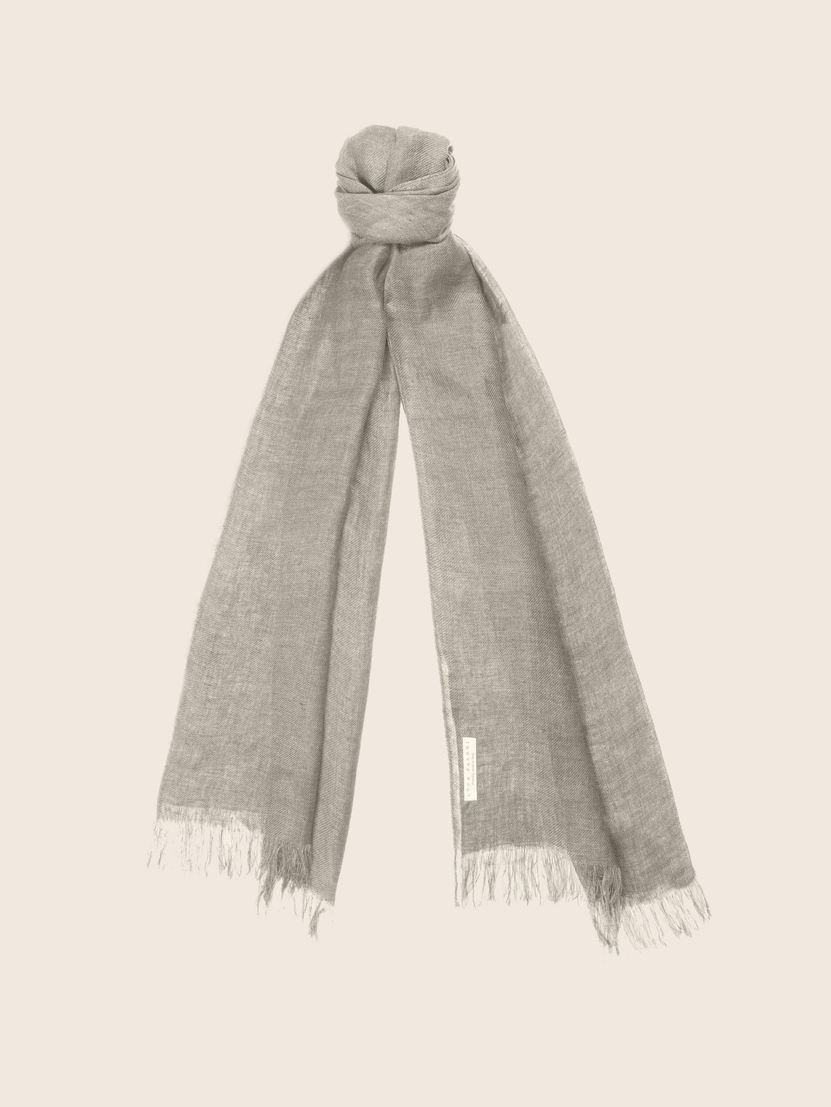 Luca Faloni Linen Scarf - Sea Grey - view 1