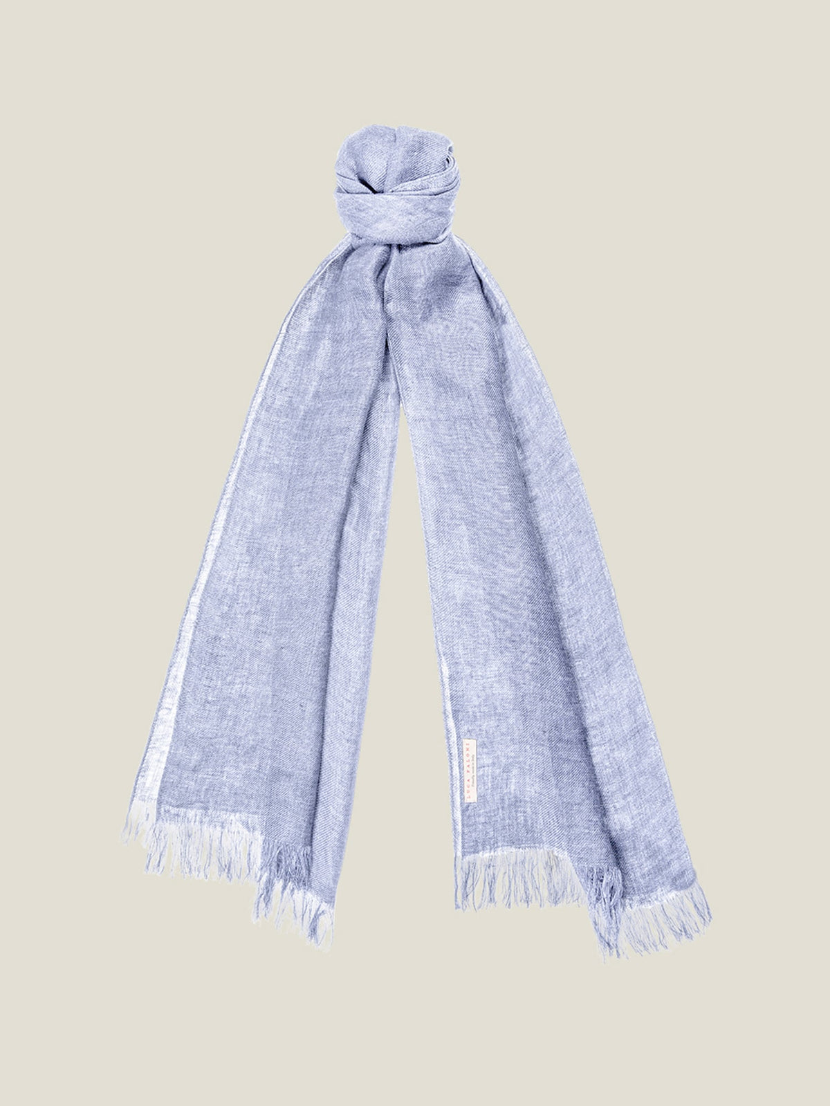 Luca Faloni Linen Scarf - Light Blue - view 1