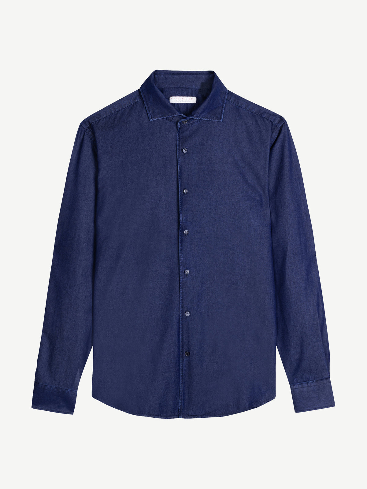 Luca Faloni Denim Classic Shirt - Midnight Blue - view 5