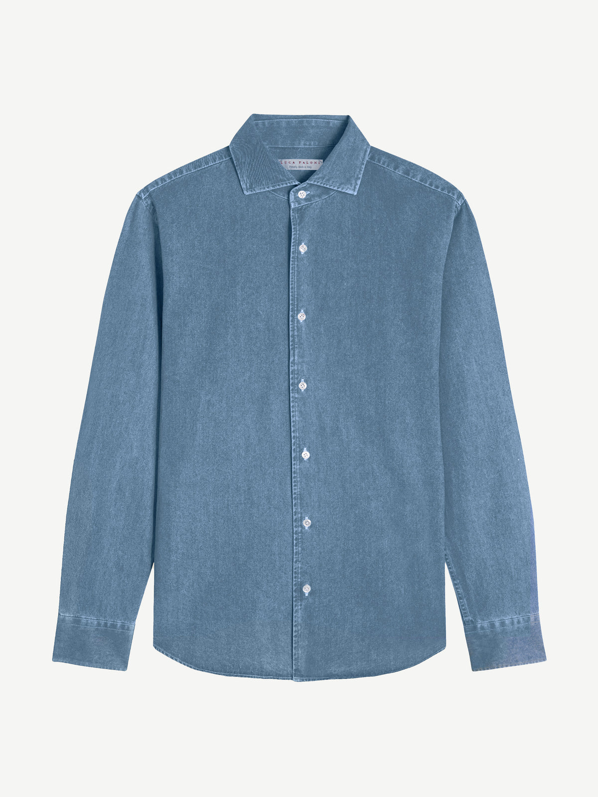Luca Faloni Denim Classic Shirt - Classic Blue - view 5