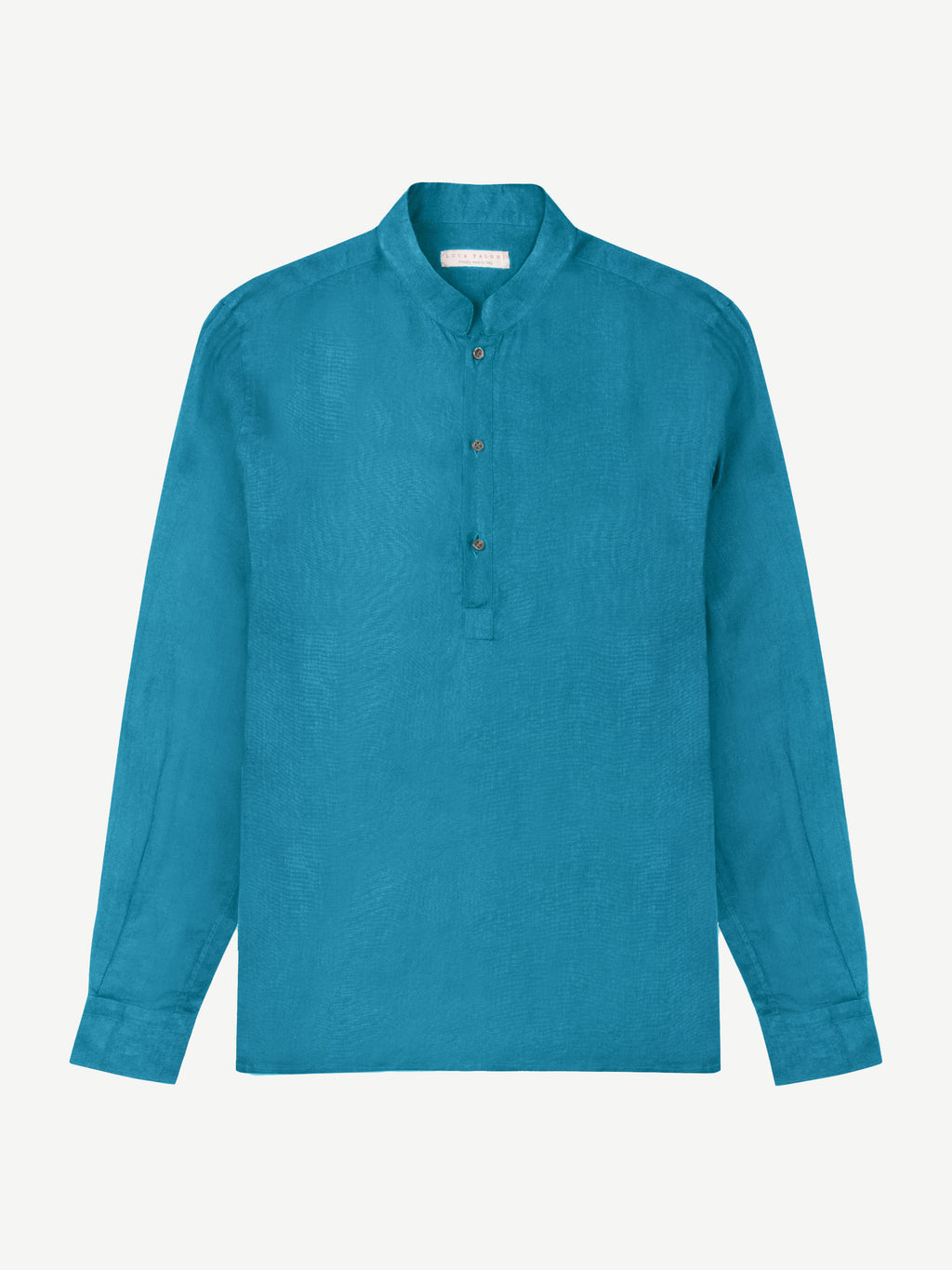 Luca Faloni Linen Forte Shirt - Blue Lagoon - view 5
