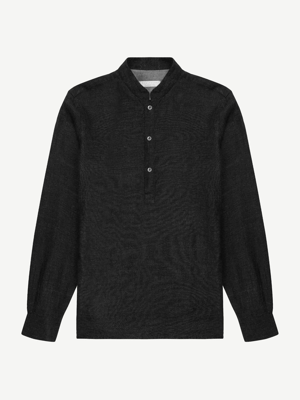 Luca Faloni Linen Forte Shirt - Black - view 5