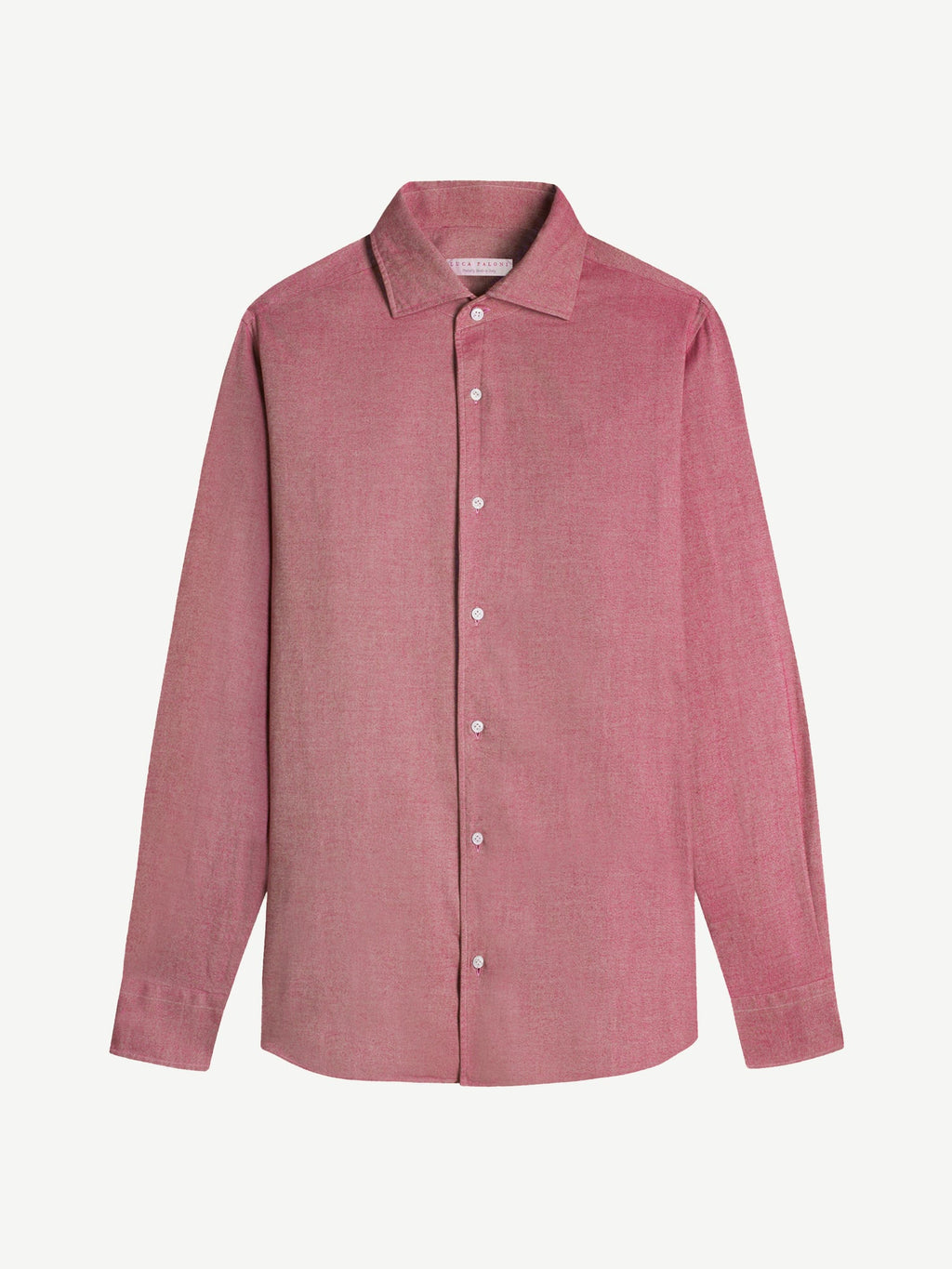 Luca Faloni Brushed Cotton Classic Shirt - Red - view 5