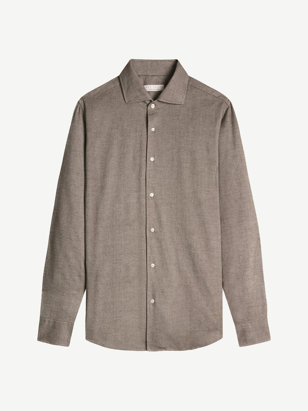 Luca Faloni Brushed Cotton Classic Shirt - Nocciola Brown - view 5