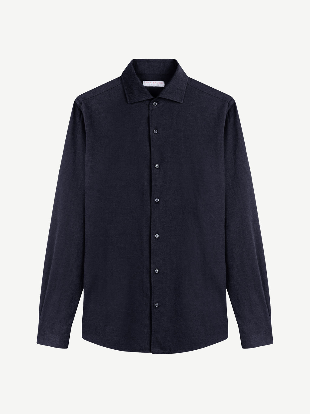 Luca Faloni Brushed Cotton Classic Shirt - Black - view 5