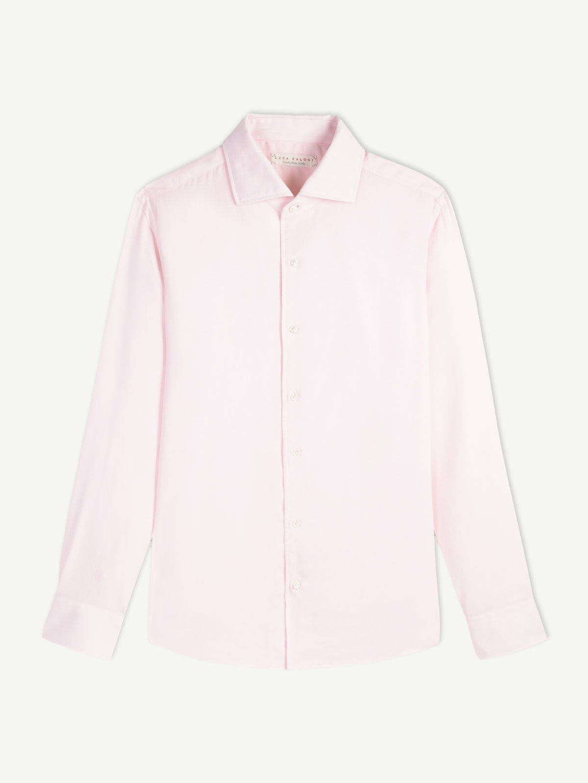Luca Faloni Cashmere-Cotton Classic Shirt - Light Pink - view 5