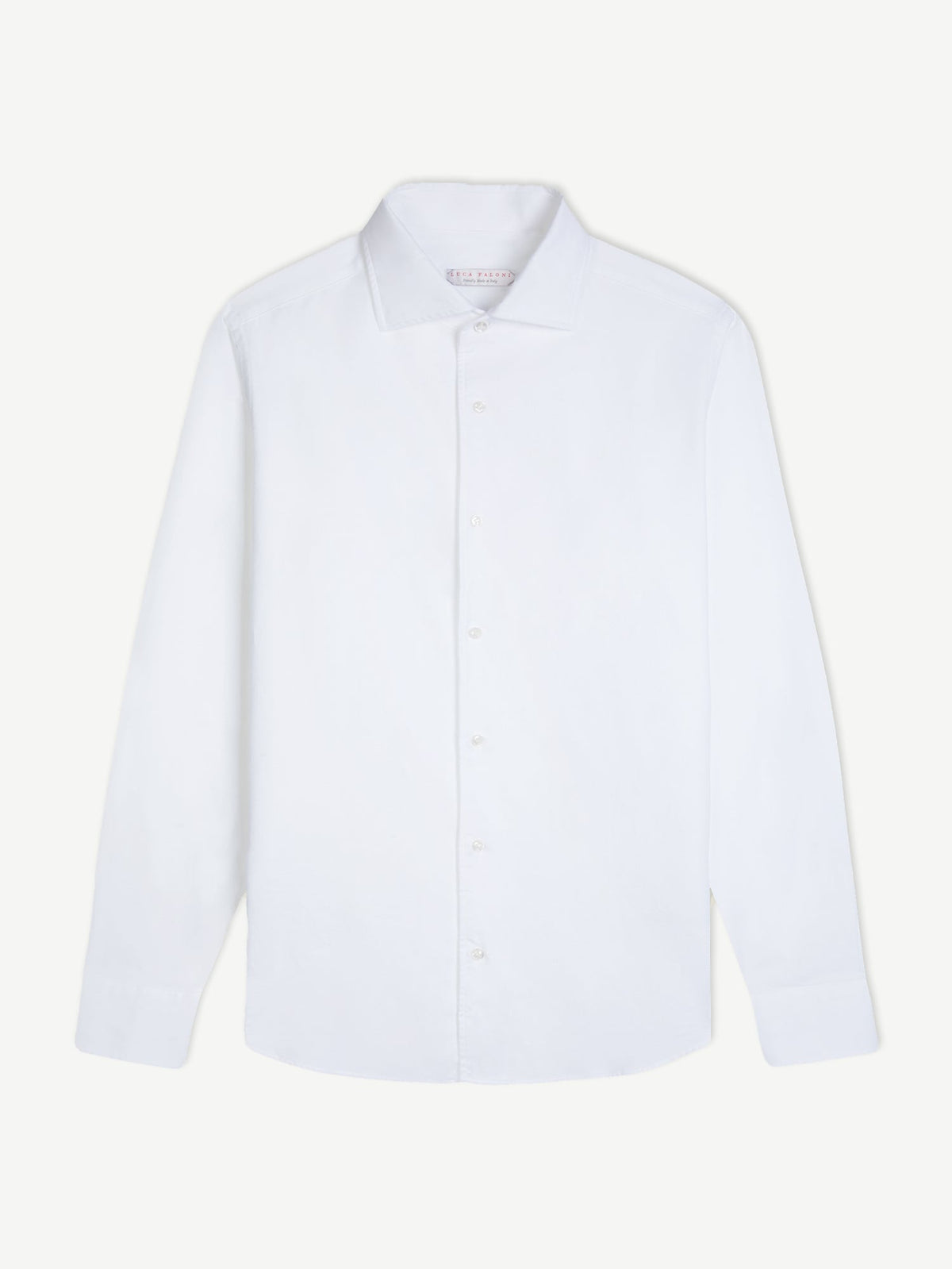 Luca Faloni Cashmere-Cotton Classic Shirt - White - view 5