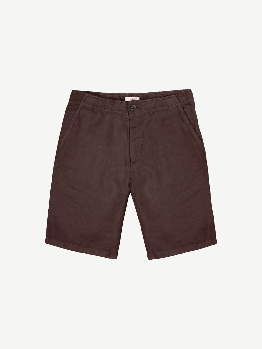 Luca Faloni Linen Bermuda Shorts - Chocolate Brown - view 5