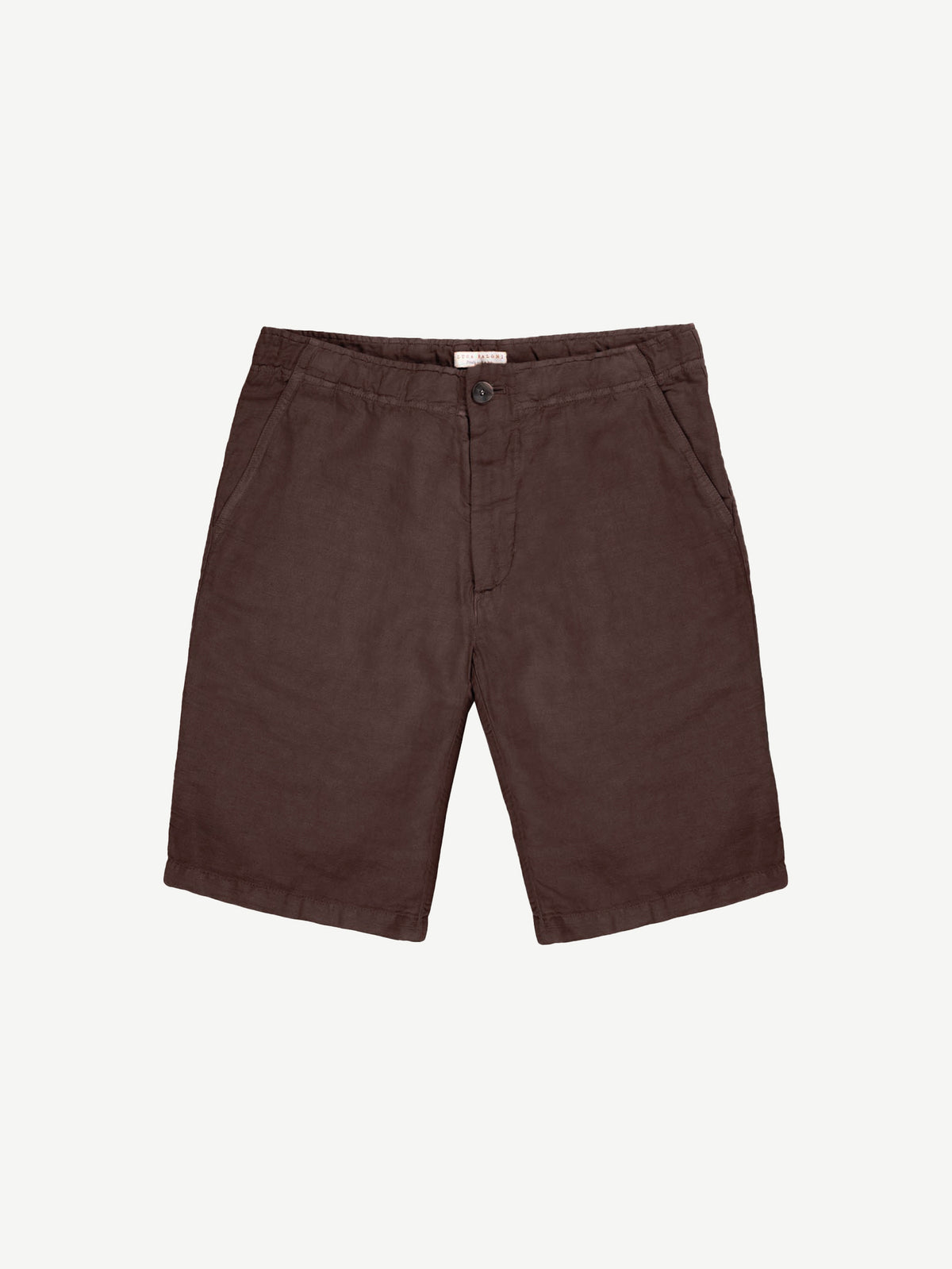 Luca Faloni Linen Bermuda Shorts - Chocolate Brown - view 5