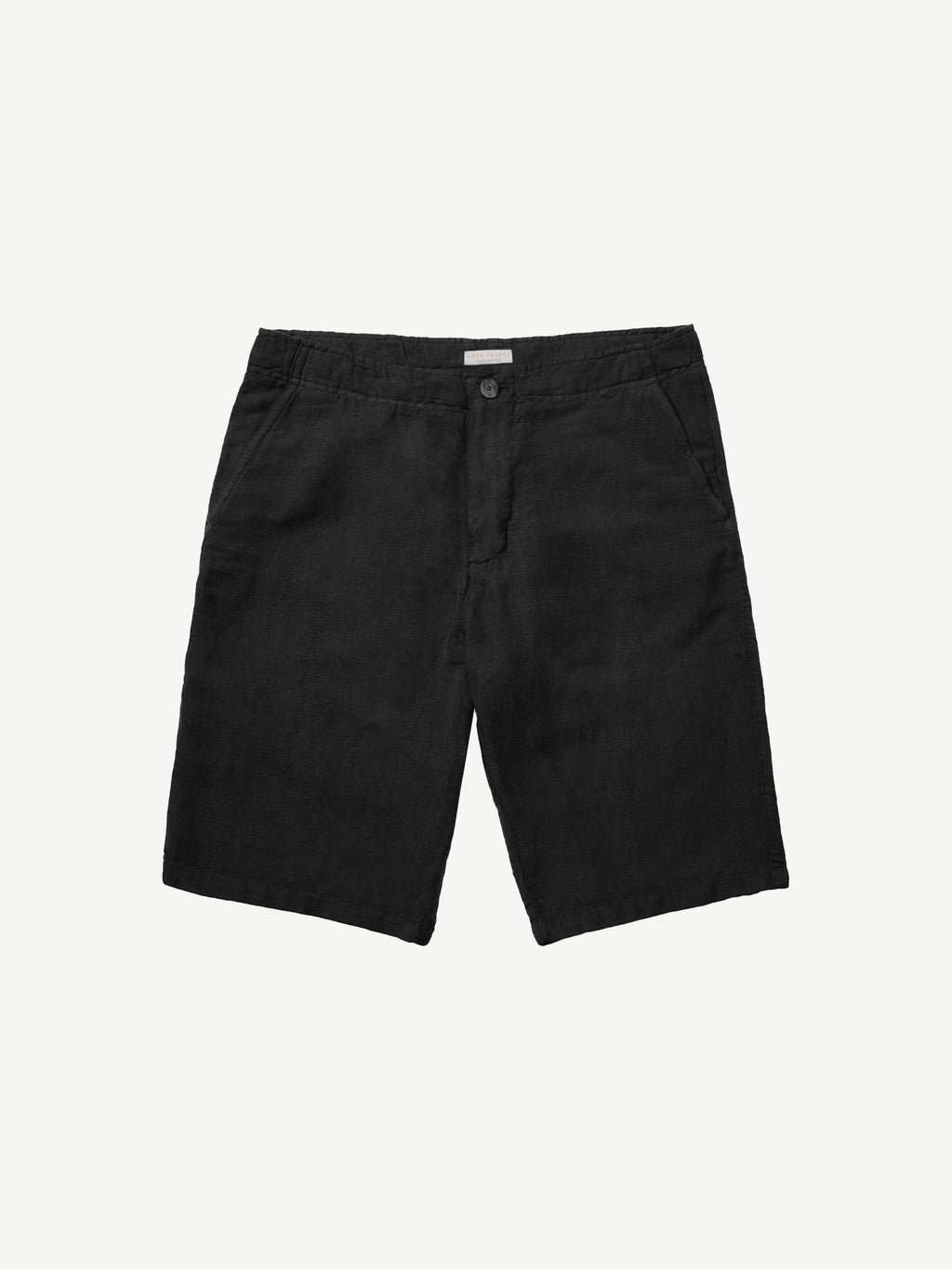 Luca Faloni Linen Bermuda Shorts - Black - view 5