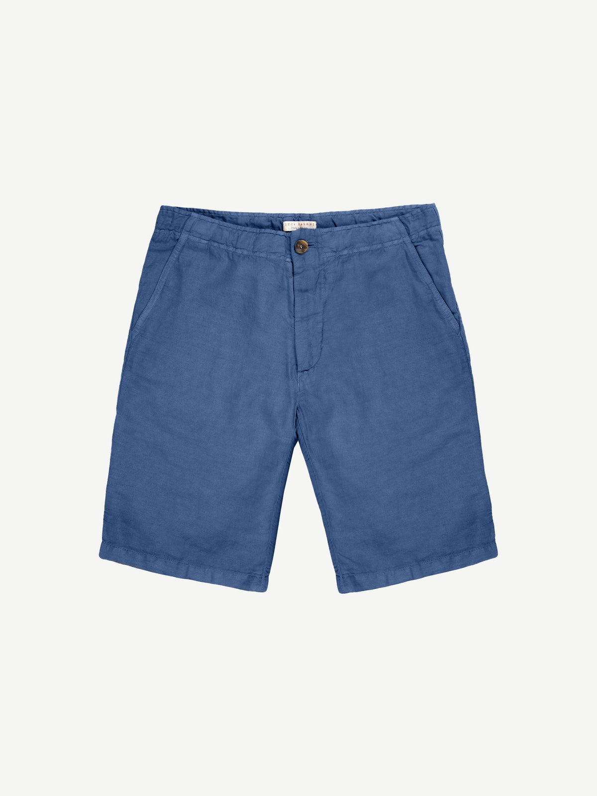 Luca Faloni Linen Bermuda Shorts - Capri Blue - view 5