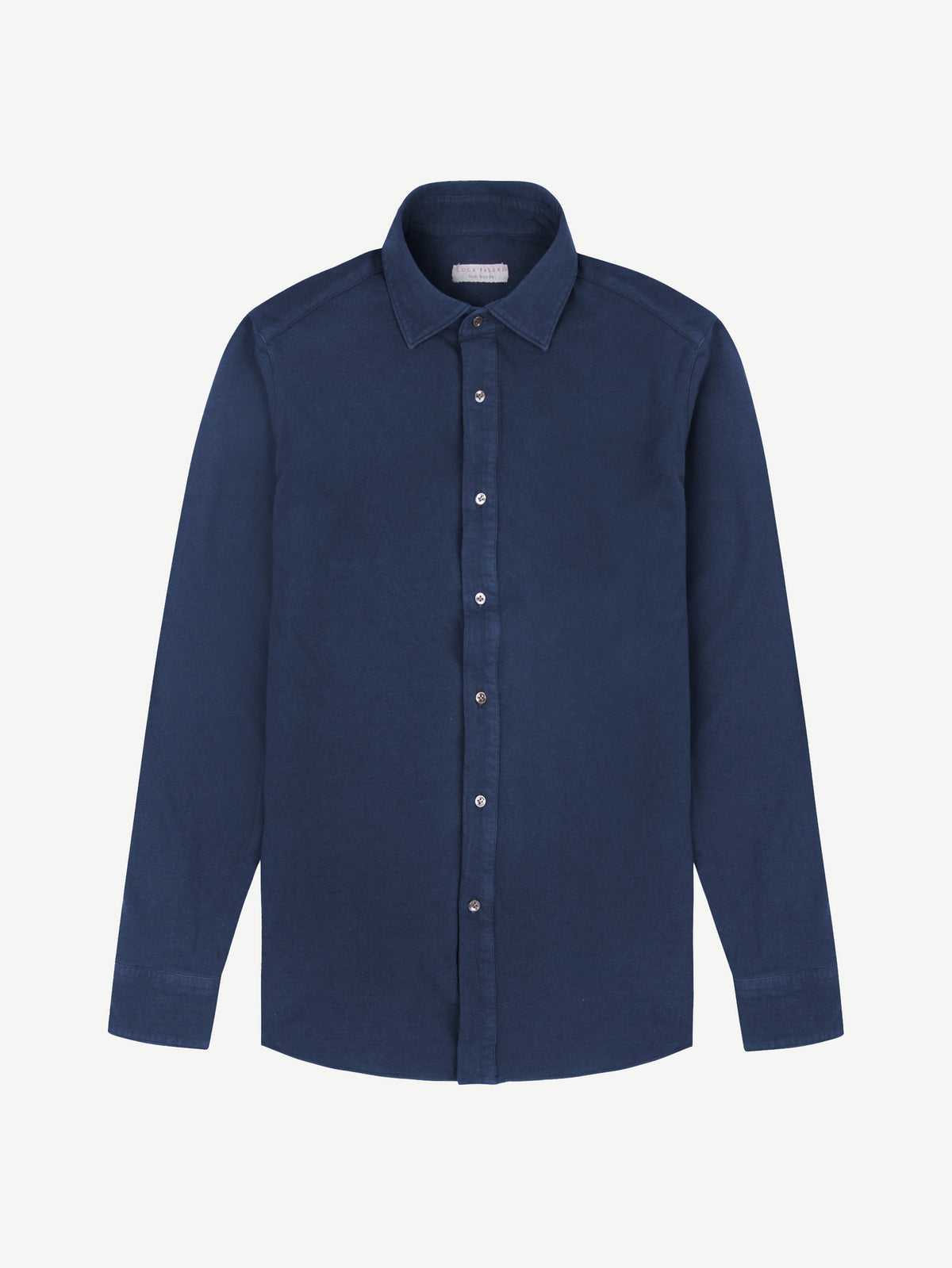 Luca Faloni Cotton Piqué Siena Shirt - Navy Blue - view 5