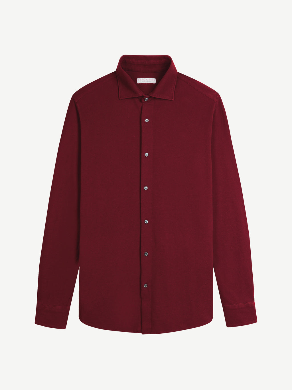 Luca Faloni Cotton Piqué Siena Shirt - Burgundy - view 5