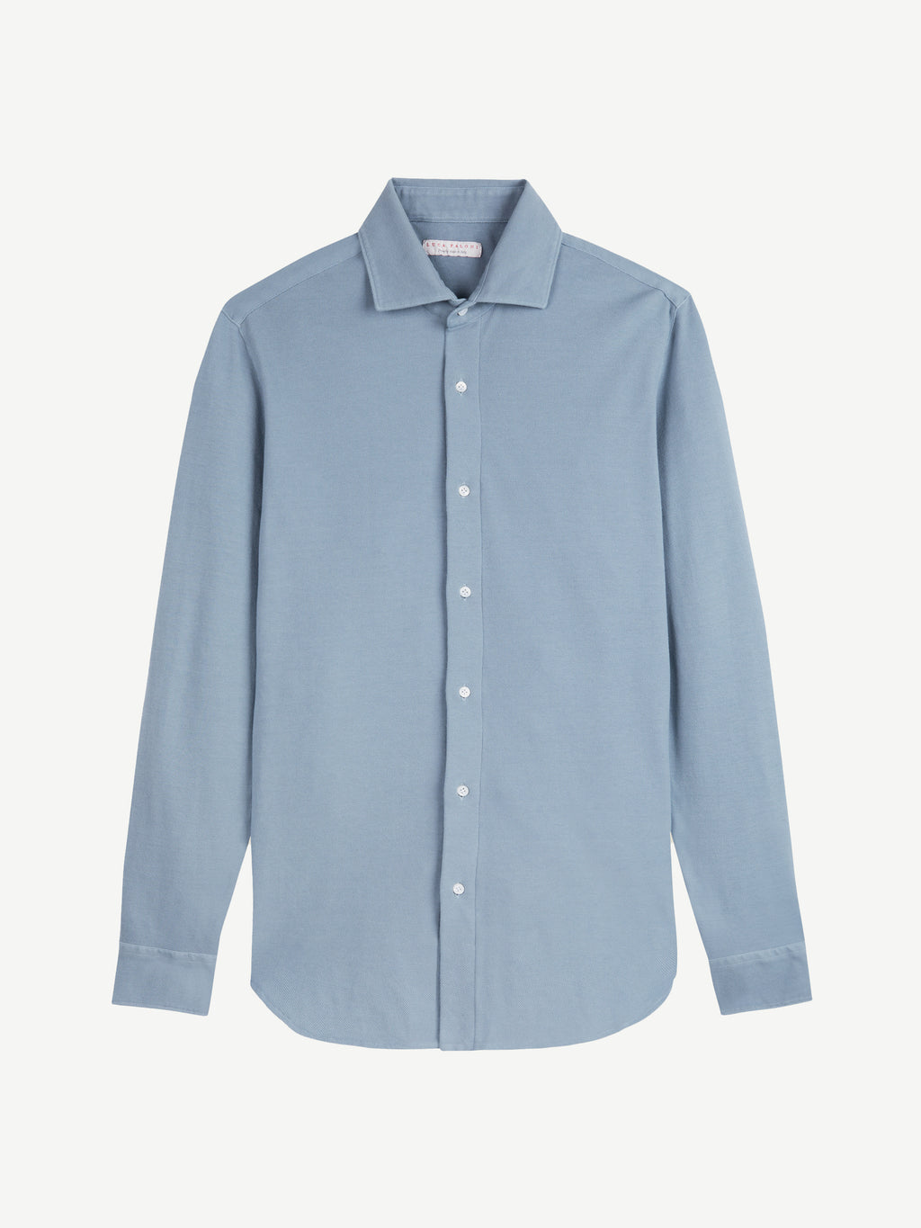 Luca Faloni Cotton Piqué Siena Shirt - French Blue - view 5