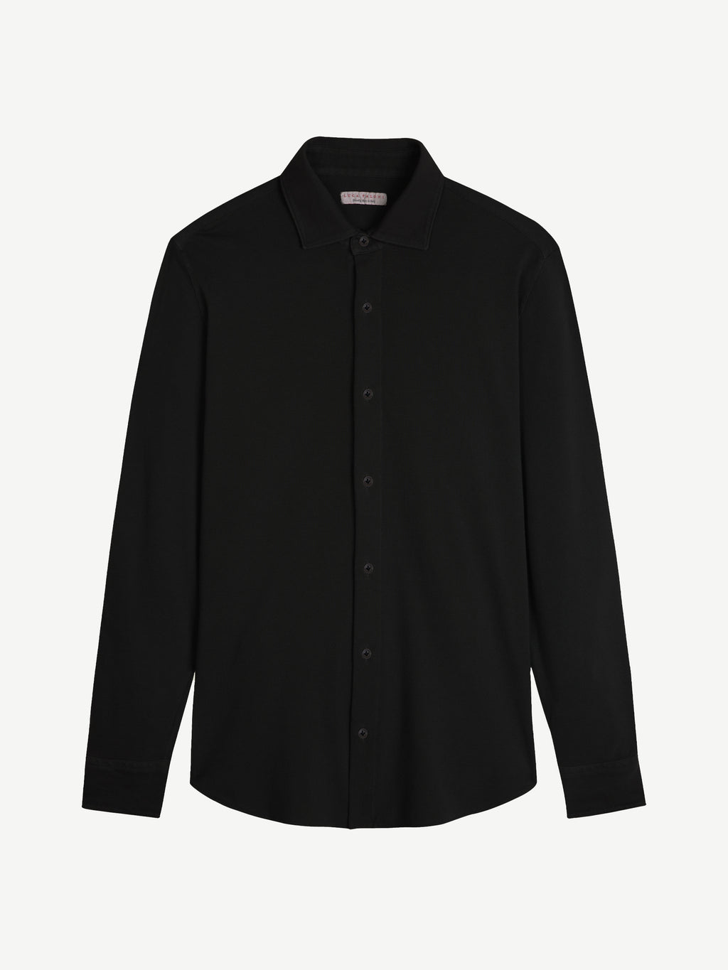 Luca Faloni Cotton Piqué Siena Shirt - Black - view 5