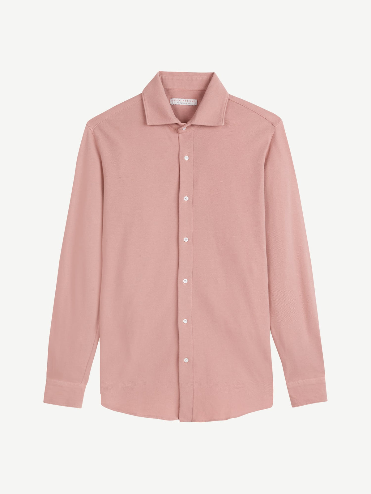 Luca Faloni Cotton Piqué Siena Shirt - Peach - view 5