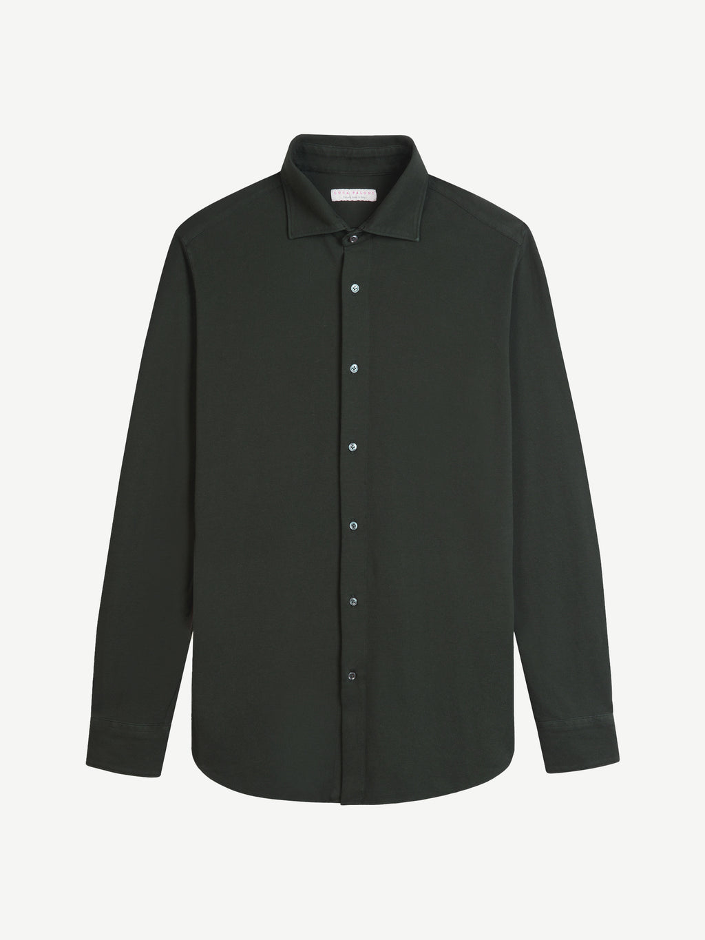Luca Faloni Cotton Piqué Siena Shirt - Forest Green - view 5