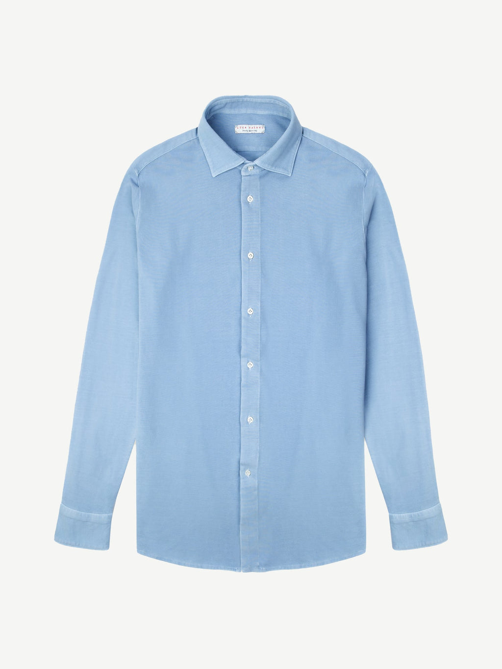 Luca Faloni Cotton Piqué Siena Shirt - Light Blue - view 5
