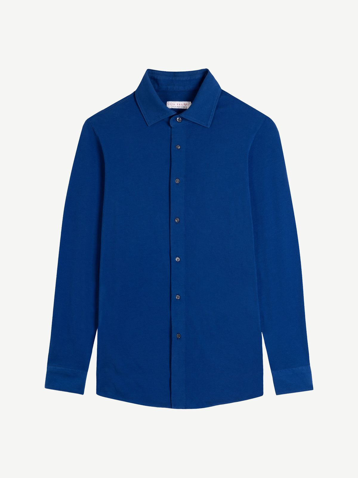 Luca Faloni Cotton Piqué Siena Shirt - Royal Blue - view 5