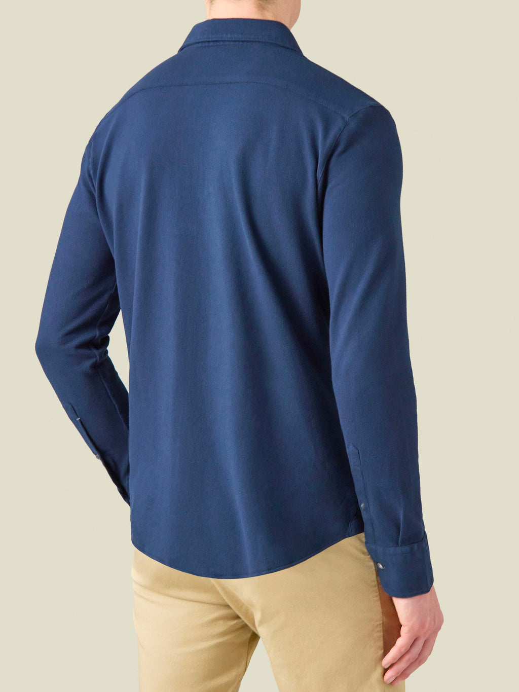 Luca Faloni Cotton Piqué Siena Shirt - Navy Blue - view 3
