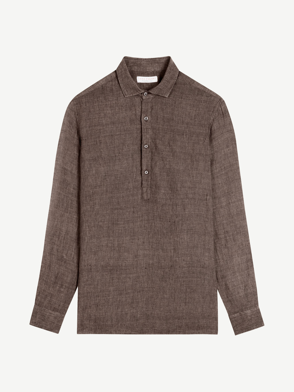 Luca Faloni Linen Ravello Shirt - Chocolate Brown - view 5