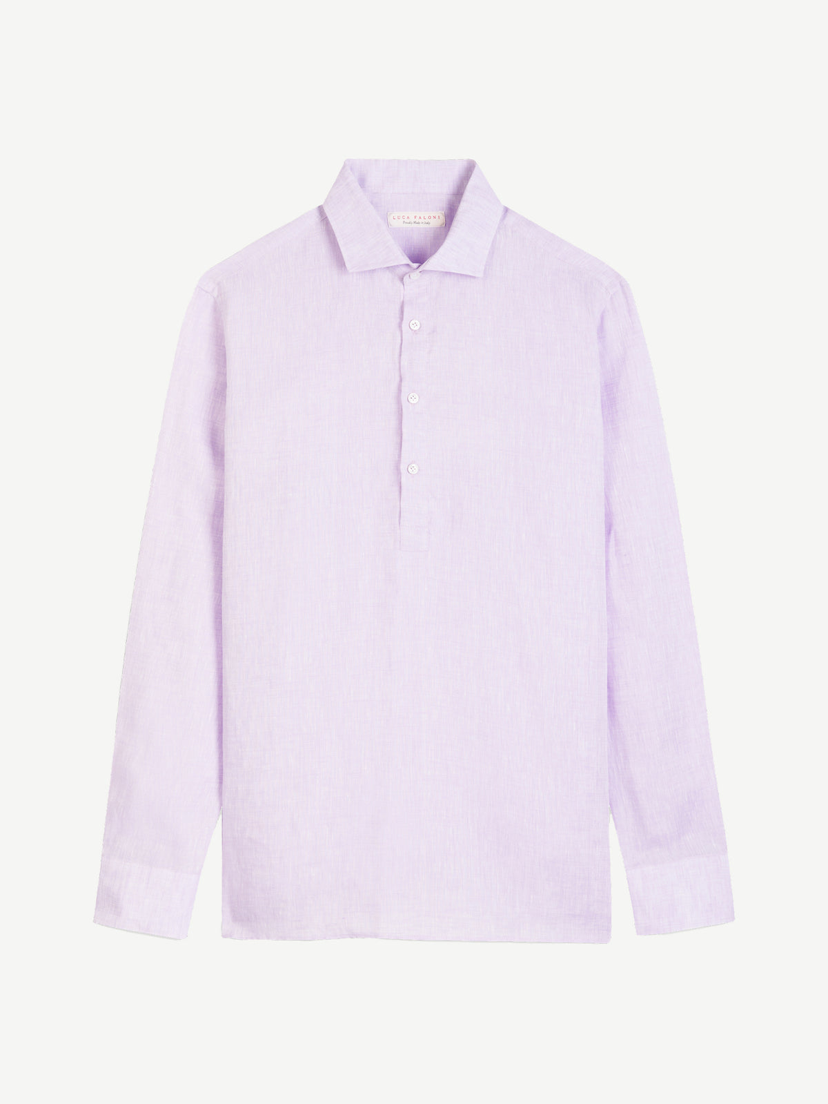 Luca Faloni Linen Ravello Shirt - Lilac - view 5