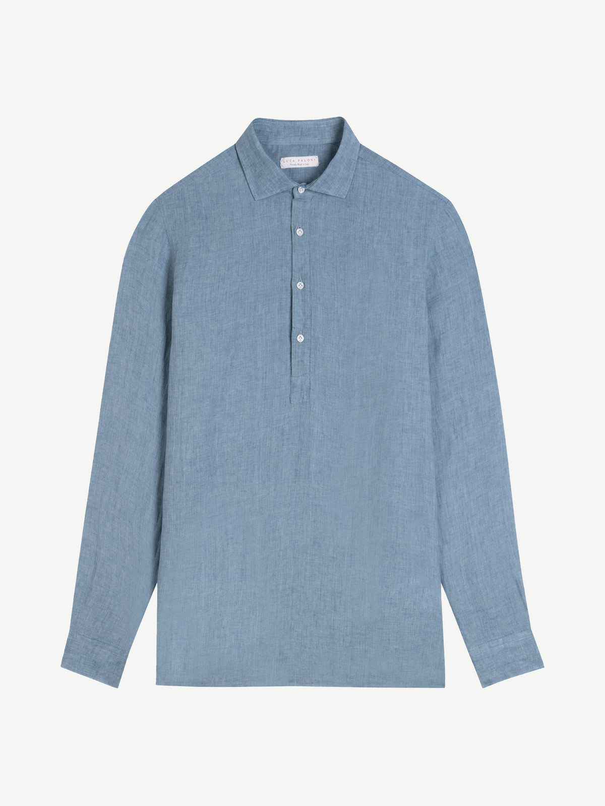 Luca Faloni Linen Ravello Shirt - French Blue - view 5